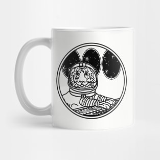 Sci Fi Space Astronaut Tiger in Spaceship Mug